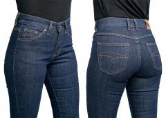 Särmä Ladies Common Jeans, Blue. Fabric weight 326 g/m2, 98,7 % cotton and 1,3 % elastane