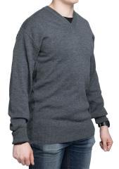 BW V-neck Pullover, Gray, Surplus. Person size about 48-50, pullover size 56.