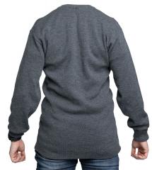 BW V-neck Pullover, Gray, Surplus. Person size about 48-50, pullover size 56.