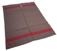 Swiss wool blanket, repro. Measures 200 x 150 cm.