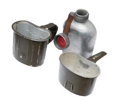 BW Canteen with Cup and Another Cup, Surplus
