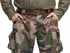 French Felin T4S2 Combat Pants, Surplus. Hand-sized front pockets.