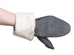 Swiss mittens with flannel lining, surplus.