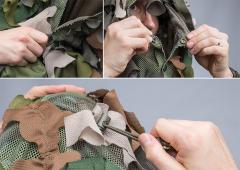 Snigel Ghillie Cloak 14. Press studs that close to form the collar and arm holes, shock cord for keeping the cloak on your head.