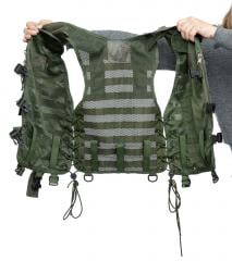 Dutch modular vest, surplus. Note the belt loops and mesh construction.