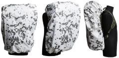 Särmä TST Backpack Rain Cover. 70L cover and Finnish military M05 small backpack.