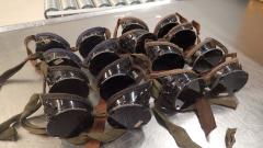 Soviet protective goggles, with dark lenses and cotton band, surplus.