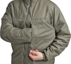 Särmä TST L3 Loft Jacket. Zippered chest pocket with "idiot cord" tie down point inside.
