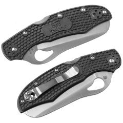 Spyderco Byrd Cara Cara 2 Rescue. The knife includes a reversible clip that can be set up for right- or left-handed carry.