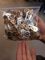 Soviet Ready for Labour and Defence of the USSR badge "GTO", surplus. This is the newest lot. It's most probable you'll get a "golden" one.