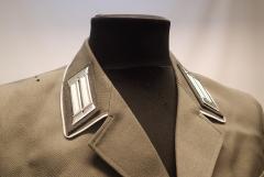 NVA officer's collar tabs, infantry, surplus. The collar tabs attached to an officer's tunic.