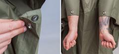 Särmä Rain Poncho. Grommets in all corners and the middle of the long sides.