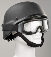 ESS Profile NVG ballistic goggles, black, with spare lens.