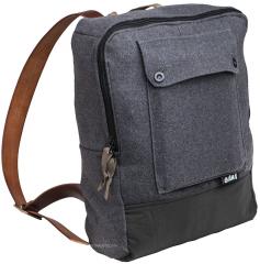 Jämä wool backpack. Canvas reinforced model, button flap.