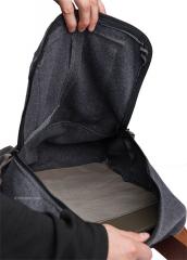 Jämä wool backpack. Simple main compartment with no dividers whatsoever.