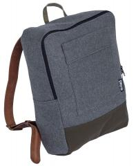 Jämä wool backpack. Canvas reinforced model, simple flap.