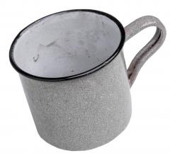 CCCP enamel mug, surplus. Graphite gray mug.