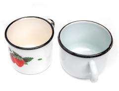 CCCP enamel mug, surplus. An example of the random cups.