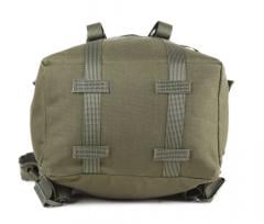 Savotta Jääkäri S backpack. Utility strap attachment points in the bottom. The integrated straps can also be used to tie down stuff.