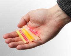 Mini light sticks, 10-Pack, assorted colours.