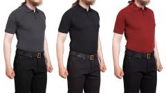 Särmä Polo Shirt, Merino Wool. Here's a 175 cm tall boy with a 96 cm chest, shirt size is Medium.