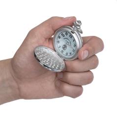 Italian wartime pocket watch, silver colour, repro.