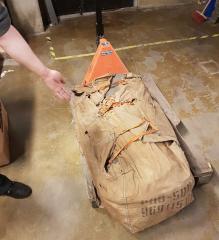 Soviet water pool / swimming pool, 5000 l, surplus, one-off item. The disgusting brown sack pack.