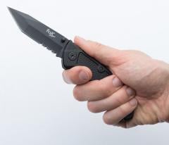 MFH pocket knife, serrated tanto-blade. 