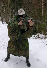 Särmä TST Thermal Cloak. Early prototype testing involved shooting tests.