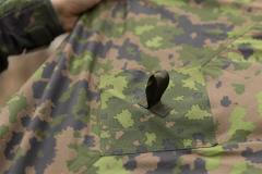 Särmä TST Tarp, M05 woodland camo. Middle tie-down tab.