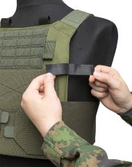 Särmä TST PC18 Plate Carrier w. Elastic Cummerbund. Velcro One-Wrap for cable management.