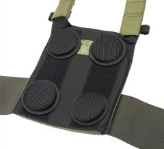 Särmä TST PC18 Plate Carrier w. Elastic Cummerbund. The body side is lined with loop fabric to allow pads to be attached.