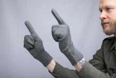 Swiss wool mittens with trigger finger, surplus.