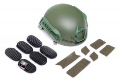 PGD ARCH High Cut helmet, NIJ IIIA. In addition to the loop, the 2020 helmets come with extra pads for customizing the padding.