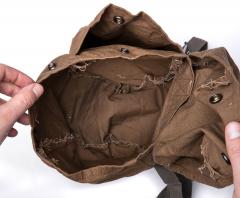 Finnish gas mask bag, cheapo model, surplus.