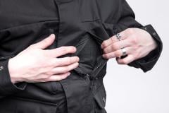 Särmä Outdoor jacket. The chest pocket doubles as a vent thanks to mesh lining