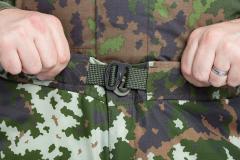 Särmä TST L5 Thermal Pants. In-built waist adjustment belt with G-hook. You can swap the G-hook for a Split Bar Side Release buckle if desired.