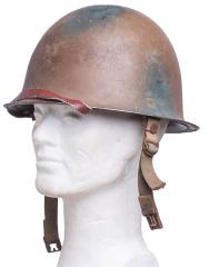 SADF M63 steel helmet, camo painted
