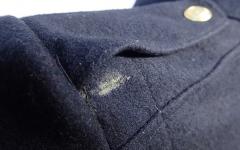 German / Finnish fireman's wool tunic #2. Some worn spots next to the epaulettes on both shoulders.