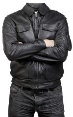 Bundespolizei Short Leather Jacket, surplus.