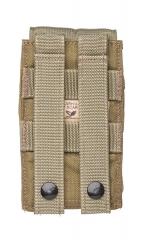 Eagle Industries SCAR-H (MP1) Double Magazine Pouch, Coyote Brown, surplus. Standard attachment.