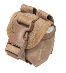 USMC MOLLE hand grenade pouch, Coyote Brown, surplus.