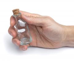 Czechoslovakian glass bottle, surplus.