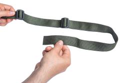 Särmä TST 2P-RK Quick-Adjust Rifle Sling. Rear attachment: comfortable 30 mm (1.25") tubular webbing.