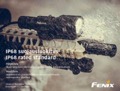 Fenix TK25 R&B Blue/Red Light flashlight.