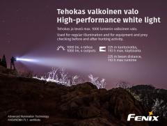 Fenix TK25 R&B Blue/Red Light flashlight.