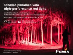 Fenix TK25 R&B Blue/Red Light flashlight.