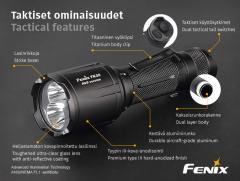 Fenix TK25 R&B Blue/Red Light flashlight.