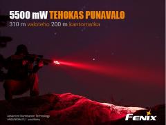 Fenix TK25 RED flashlight. 