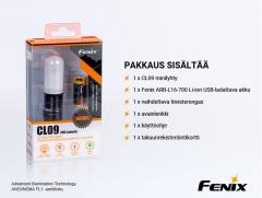 Fenix CL09 Rechargeable Lantern. Comes with accessories and a rechargeable battery.